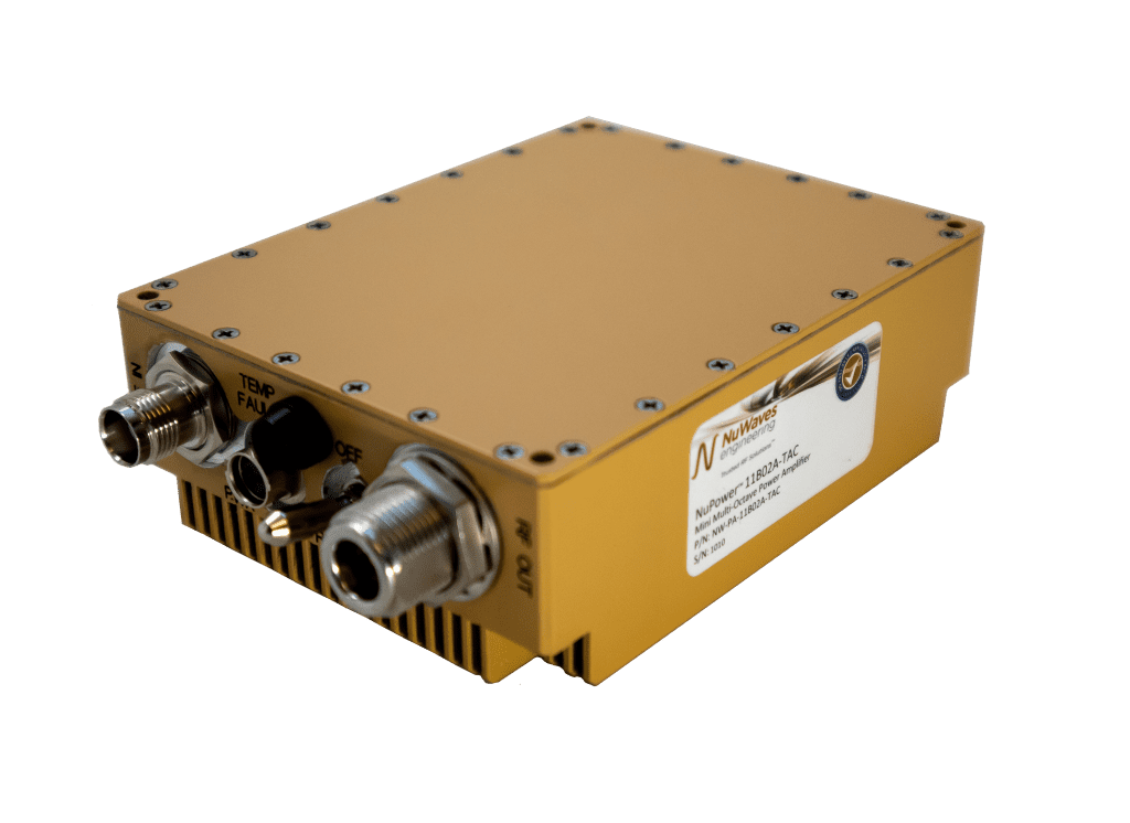 The NuPower 11B02A-TAC Ruggedized Power Amplifier ideal for SATCOM range extension.
