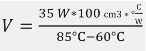 Heat Sink Volume Equation for Power Amplifier