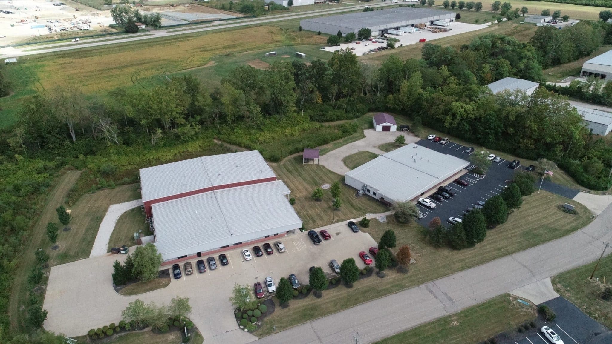 A drone view of NuWaves' facilities